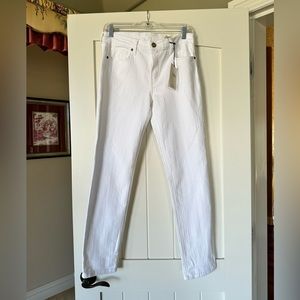Cosmic Blue Love White Jeans Size 28 waist.